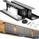 2 Pack Cable Management Under Desk Black, Cinati 32" Large Cable Management Tray, Under Desk Alloy Steel Wire Organizers, Cord Hider Tray for Office and Home - Tape or Screw Installation