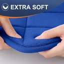 OLANLY Memory Foam Bath Mat 47x20, Ultra Soft and Absorbent Bathroom Rugs, Machine Washable, Comfortable Bath Carpet for Bathroom Floor, Tub and Shower, Royal Blue