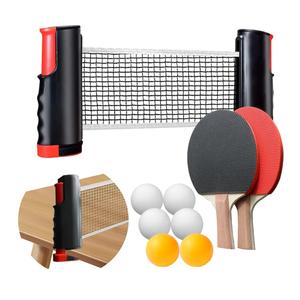 All-In-One Portable Table Tennis Set: Quick Assembly, Includes Rackets, Balls And Retractable Net, Suitable For Indoor/Outdoor Recreation, Random Net Color