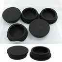 Kyuionty 5Pcs Silicone Rubber Plug for 2 Inch Round Holes, Black Waterproof Flexible Rubber Stopper Seal Button Plugs Tube Pipe End Caps Sink Overflow Bathtub Jet Covers