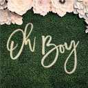 Oh Boy Sign for Backdrop - Wooden Cutout Oh Boy Letters Sign for Baby Shower Banner Background Decor 1st Birthday Baby Announcements Gender Reveal Party Decoration Backdrop Wall Photo Prop