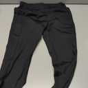 Girls' Black Athletic Leggings with Pockets, White Ankle Length Yoga Pants for Kids (Black, XL)