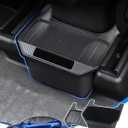 Shademax Trash Can Tesla Model Y Accessories 2025 2024-2020 Rear Center Console Organizer Backseat Storage Box Model Y Under Seat Storage Tray Garbage Can Bin for Tesla Model YBlack