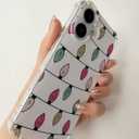 Colorful Christmas Lights Phone Case Compatible with iPhone 17, Christmas Holiday Phone Cover for iPhone 17