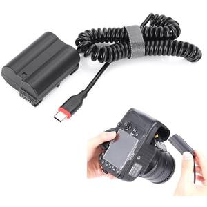 EN-EL15 Dummy Battery AC Power Adapter Kit Continuous Power Supply by Type-C PD/QC Power for Nikon Z5 Z6 Z7 Z8 D610 D750 D800 D810 D850 D7500 D7200 D7100 (EN-EL15 Type-C Adapter)