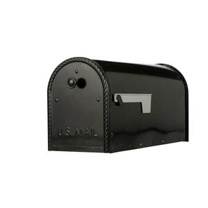Architectural Mailboxes Edwards™ Weather-Resistant Steel Metal Post Mounted Mail Box for Outside, Black, Large Curbside Mailbox, USPS Approved for Residential Delivery