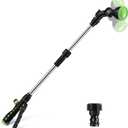 28"-42" Watering Wand, Long Telescopic Garden Hose Wand with Swivel Head, Flow Control Irrigation Garden Hose Sprayer for Hanging Baskets, Plants, Shrubs and Garden (Lever Control Style)