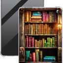 Colorful Bookshelf Clear Case for Kindle Fire HD 10 Tablet (13th Generation, 2023 Release) 10.1" Tablet Lightweight Transparent TPU Shockproof Protective Cover