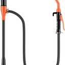 Electric Fuel Transfer Pump Powered, 3GPM Portable Fluid Transfer Siphon Pump with Oil Pipeline