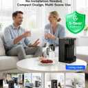 Mate 3 UV Reverse Osmosis Water Filter Countertop, 3:1 Pure to Drain, Autofill Pitcher, No Installation Water Purifier, Portable 9 Stage RO Water Filtration with Remineralization, Self-Cleaning, Black