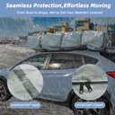 Mattress Bags for Moving and Storage, Heavy Duty Tarp Reusable Storage Bag,Easy Carrier Mattress Moving Cover (King Size) (Gray)