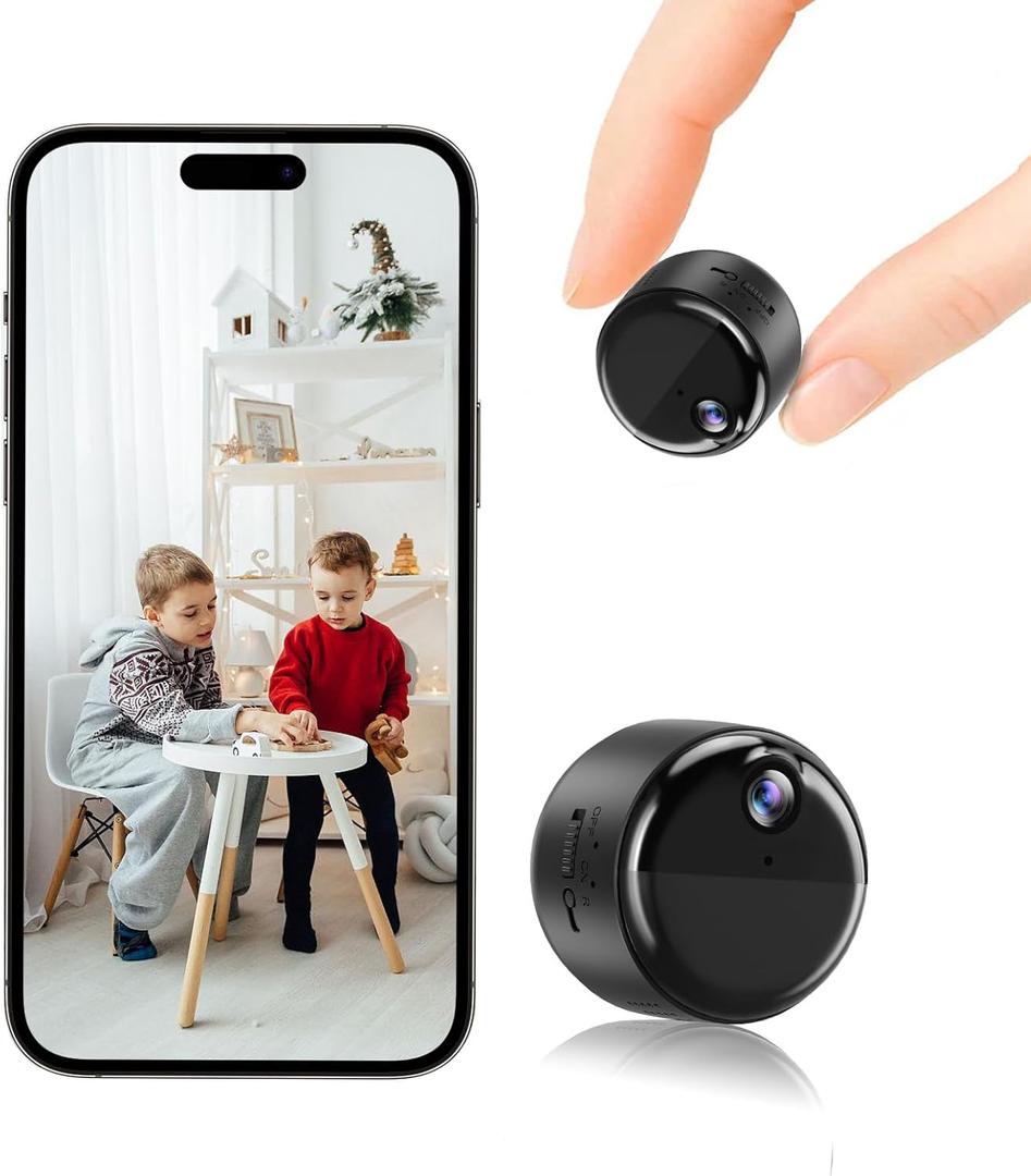 Hidden Camera,2K Mini Camera,Nanny Cam Hidden Camera,WiFi Spy Camera with Night Vision & Motion Detection,Wireless Indoor Security Camera for Pet/Baby/Nanny