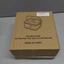 Divided Chilled Serving Tray for Parties,Ice Chilled Party Platter,Ice Serving Bowl with Lid and Handle,Charcuterie Serving Board,Cold Dish Dip for Fruit Seafood Vegetable Shrimp Cocktail Appetizer... (White)