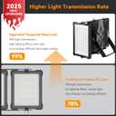 450W 2024 Plus New Upgraded LED Outdoor Flood Light, 45000LM 6000K Daylight White IP66 Waterproof, Stadium Lights, 3 Heads Adjustable Outdoor Floodlight Security Lights for Yards, Patios, Street (Black)