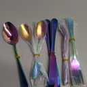 PHILIPALA 20 Piece Rainbow Silverware Set, Stainless Steel Flatware Set for 4 Colorful Cutlery Utensil Set Include Knife Fork Spoon Food Grade Mirror Polished Dishwasher Safe