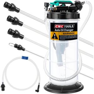 Estune 1.4 Gallon/5.3 L Manual Pneumatic Fluid Extractor, Automotive Oil Extractor Pump Oil Vacuum Changer with 5 Pcs Brake Bleeding Hose for Car, SUVs, Truck, Yachts