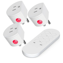 Wireless Remote Control Outlet, SURNICE Mini Remote Light Switch 10A/1200W for Christmas Lights, Up to 130 FT Long Range, FCC and ETL Certified