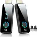 2026 Upgraded Wireless HDMI Transmitter and Receiver， 164FT/50M, LED Display, 4K Decode 1080P@60Hz Ultra HD Video Output, Plug&Play 5G+2.4G for Video and Audio to Monitor from PC/Projector/TV Box