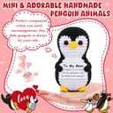 JoycuFF Easter Basket Stuffers Gifts for Mom, Handmade Crochet Mini Penguin Gifts for Mom, Birthday Gift for Mama Mother, Funny