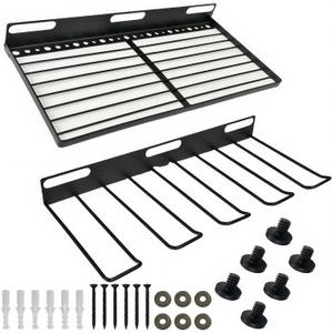 TMQZLN Resin Shelf Accessory Outdoor Sheds Storage, 16" x 8" x 2", for Suncast Select Outdoor Shed Models with EZ Bolt Assembly Black, 2-Pack