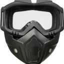 Airsoft Mask Full Face, Paintball Mask, Tactical Mask, Motorcycle Helmet Goggles with Removable Face Mask for Men Women (