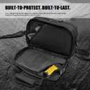 Gun Range Bags for Handguns, Tactical 2 Firearm Shooting Bag for Ammo, Pistol Carrying Case with Multi-Pockets, Shooters Duffle Bag for Outdoor Hunting, Black