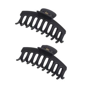 2 Pack Big Hair Claw Clips Nonslip Large Claw Clip for Women and Girls Hair, Strong Hold Grips Hair Accessories 4 Inch (Black)