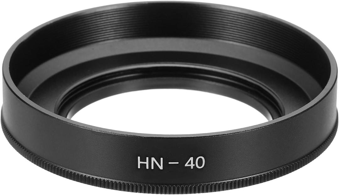 PATIKIL 40mm Lens Hood, Metal Curved Screw-in Vented Lens Hoods, Black