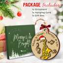 8 x Saxophone Christmas Ornament 2025 - Saxophone Gifts for Men, Women, Musical Instrument Ornaments, Music Gift Ideas for Jazz Lovers, Musicians - Wooden Hanging Christmas Tree Decorations