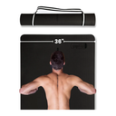 Extra Wide Yoga Mat for Men Women (72"L x 36"W) Non Slip Fitness & Exercise Mat with Alignment Marks for Yoga, Pilates, Floor Workouts Black with White Dots, Size: Standard (1/4 inch Thick)