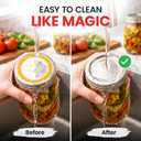 2 x Canning Labels Dissolvable Stickers for Mason Jars and More (2" Round 200/roll) Canning Supplies Washes Off in Seconds Like Magic - Jar Labels Homemade Jam, Jelly, and More (Amber)