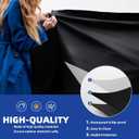 Perfect Grill Cover for Outdoor Grills Waterproof Rip-Proof Weather Resistant for Reliable Protection Griddle Cover Easy to Clean Adjustable Hem Drawstring Fade Resistant (Black, 58)