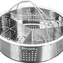 Steamer Basket for Instant Pot Pressure Cookers Pots Accessories Steamer Basket with Egg Steamer Rack Steamer Divider (Steamer Basket+Divider)