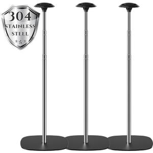 APXL Boat Cover Support Poles Support Systems, Height Adjustable 304 Stainless Steel Support Poles with Stable Full-Touchdown Iron Alloy Base for Jon Boat Pontoon Aluminum Boat Tarps Bimini Tops