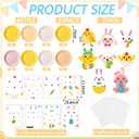 Layhit 24 Pcs Easter Paper Plate Craft Kits for Kids, DIY Art Projects with Bunny Chick Sheep Egg Designs, Preschool Educational Early Learning Toys, Easter Party Favors Classroom Activities