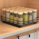 BOIVSHI Pull Out Spice Rack Organizer for Cabinet, Heavy Duty Slide Out Spice Rack Organizer for Kitchen Cabinets and Pantry, Fits Spices, Sauces, Canned Food (8.5''Wx10.5''Dx2.5''H)