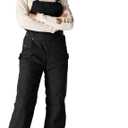 Carhartt Women's Relaxed Fit Washed Duck Insulated Bib Overall (Medium, Black)