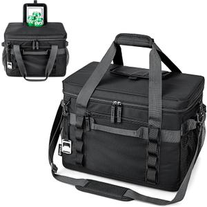 OPUX Cooler Bag, 60 Cans Insulated Soft Collapsible Portable Cooler, Soft Sided Leakproof Cooler for Beach Camping with Shoulder Strap, Ice Chest for Travel Road Trip Picnic, Black