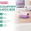 Sterilite 12-Pack ClearView Latch Box, Stackable Organizer Bins with Lids, 15 Quart - Clear Plastic Organization Containers for Closet, Bedroom, Shelving Units and Home or Office Storage