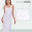 MANCYFIT Full Slip for Women Under Dress Non-Cling Long Underdress | Wide straps, full length, anti-static layer, S-3XL, smooth modesty slip for sheer dresses (M)