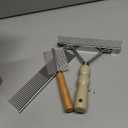 Undercoat Rake for Dogs, 3 Pack Pet Grooming Brush Set Long Tooth Rake Brush & Double-Sided Teech Comb & Stainless Steel Shedding Comb, Long Haired Pet Grooming Tool Set for Horse Large Dog Cat