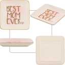 ROSA&ROSE Mothers Day Gifts For Mom From Daughter Son,4"X4" Ceramic Jewelry Tray-Retirement Birthday Thank You Gifts For Woman Employee Social Worker Teacher Appreciation Gifts