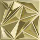 STICKGOO 3D Wall Panels for Interior Wall Decor, Champaign Gold Diamond Design Accent Wall Panels, 12''x12'' Modern Decorative Wall Panels for Living Room, Lobby, Office, Pack of 33 