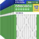 Filtrete 12x24x2 Air Filter, MERV 8, MPR 700, Dust, Pollen & Pet Dander, 3-Month AC and Furnace Filters, Cleaner Air, Reliable Airflow, 12 HVAC Filters (Actual Size 11.38 x 23.38 x 1.75 in)