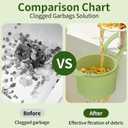 Silicone Sink Strainer Basket, Kitchen Sink Drain Strainer Basket Food Waste Catcher, Press Dumping & Faucet Hanging Design, Corner Colander Food Drainer Waste Filter Accessories for Sink (Yellow)