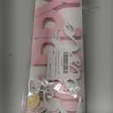 COCHIE Wooden Happy Easter Sign, Spring Decorations for Home, Office, Shelf, Mantel, Indoor, Wood Bunny Ear Egg Decor, Pink Spring Table Top Party Supplies Decoration (Easter)