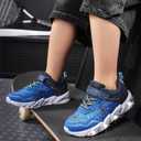 Light Up Shoes Toddler Boys Breathable Mesh LED Flashing Walking Sneakers for Toddler and Little Kids (Blue)