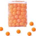 Ball Pit Balls for Kids, Plastic Refill 2.2 Inch Balls, 100 Pack, Bright Colors, Phthalate and BPA Free, Includes a Reusable Storage Bag with Zipper