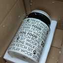 Bone Dry Dog Bone Ceramic Pet Bowl & Canister, Canister, 5.5x5.5x8.25, Black/White