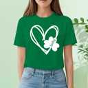 St Patricks Day Shirt for Women Shamrock St Paddys Day T-Shirt Lucky Clover Tee Top (Small, Green7)